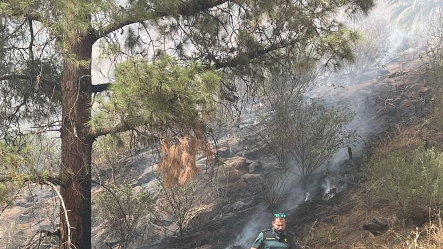 Incendio en la presa del Mulato