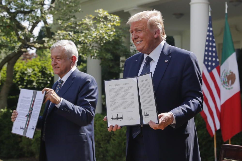 Reunión entre Trump y López Obrador.