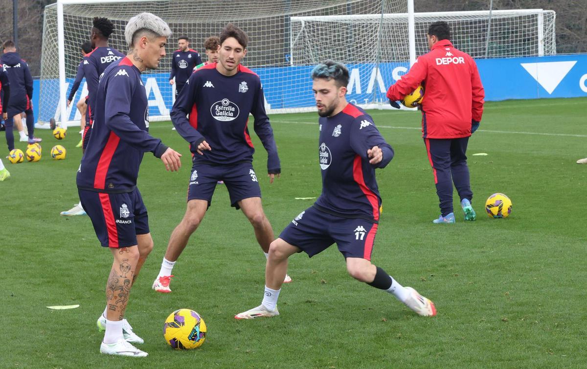 El Dépor prepara el partido contra el Eldense