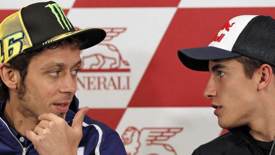 Rossi y Márquez, en una imagen de archivo.
