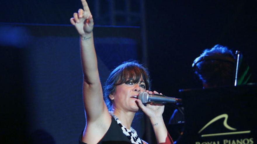 Vanesa Martín, durante su pregón en la pasada Feria de Málaga.