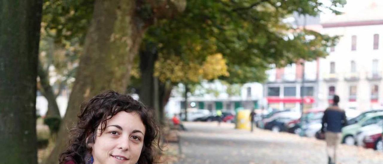 Tania González, en el parque del Muelle.