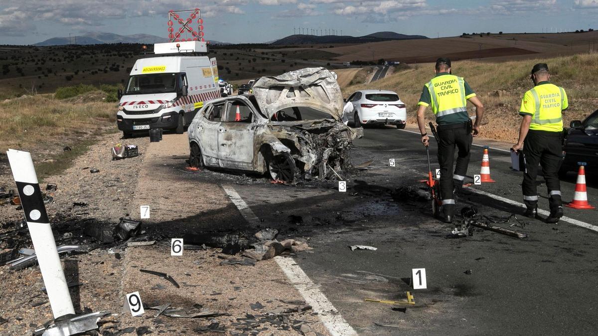 Dos fallecidos en una accidente en la N-122 en Soria