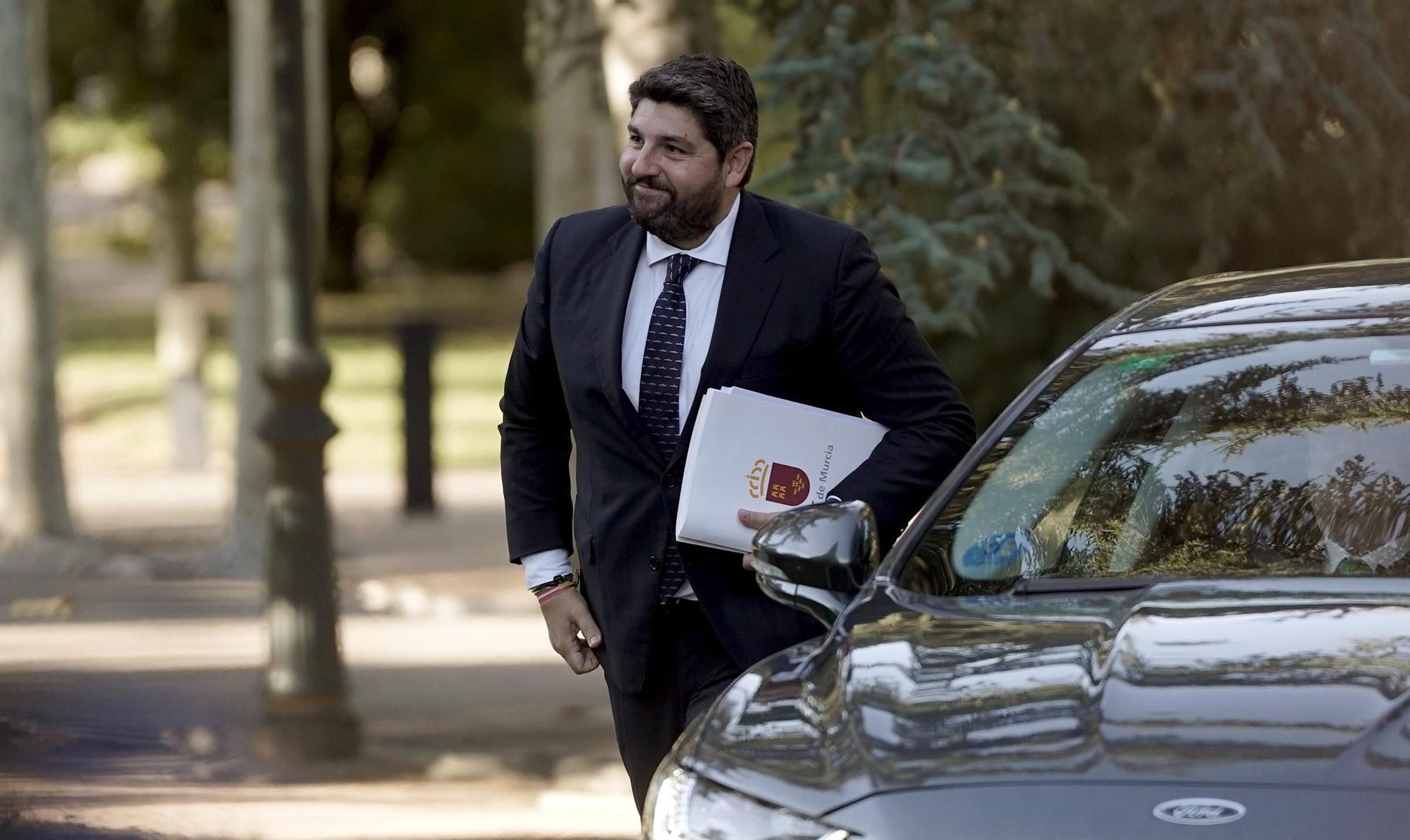 Pedro Sánchez y López Miras durante la reunión que han mantenido en Moncloa.