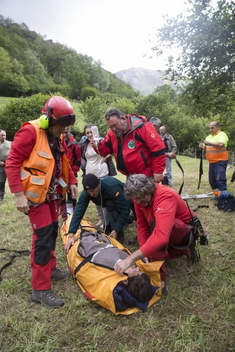 Rescate del montañero desaparecido en Somiedo