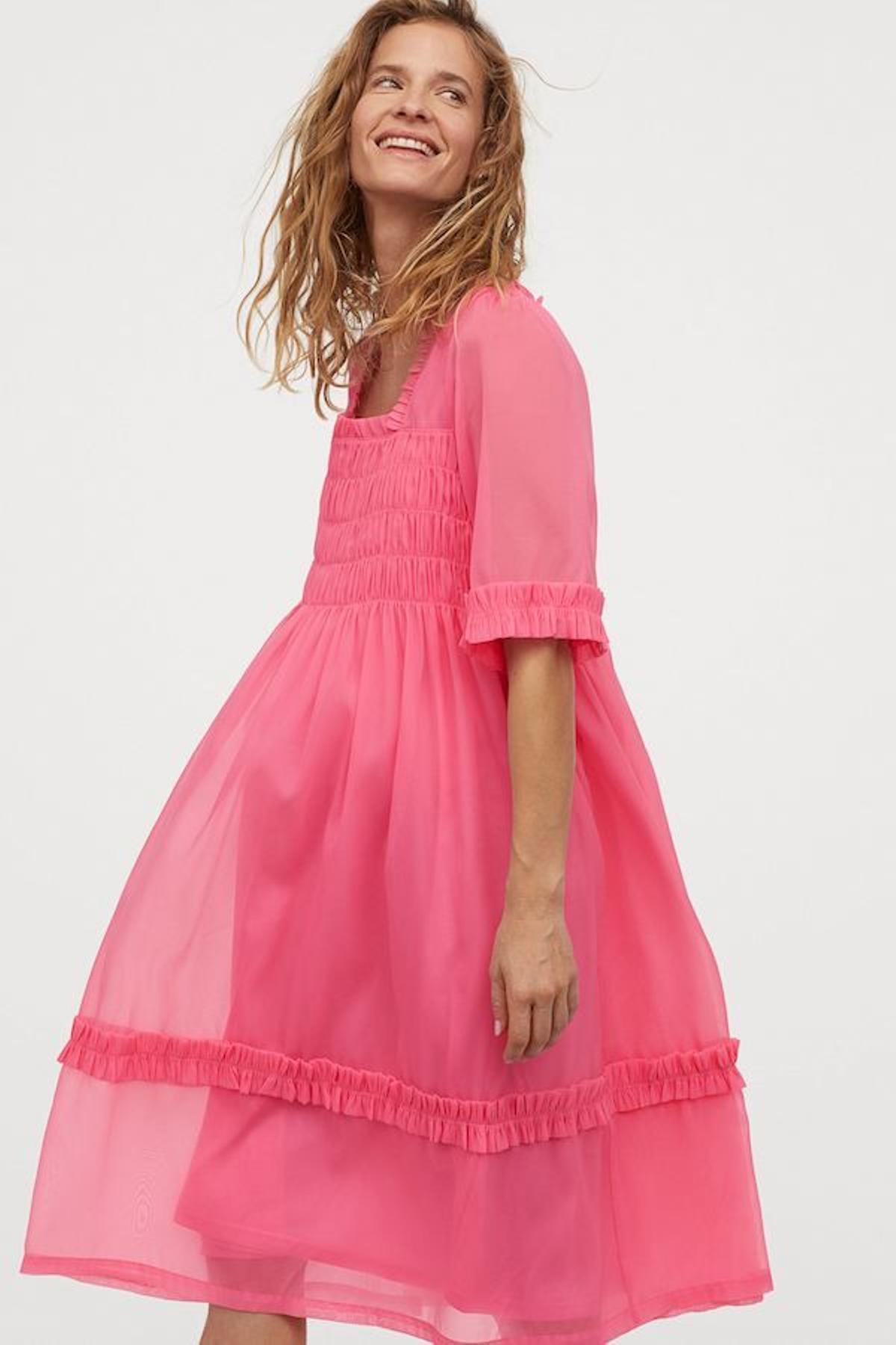 El vestido rosa de organza