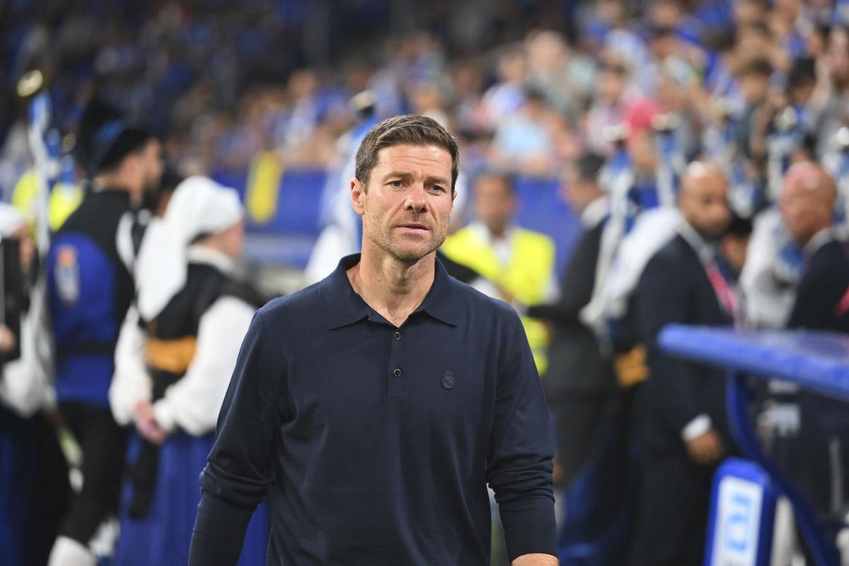Xabi Alonso, antes del encuentro de LaLiga ante el Oviedo