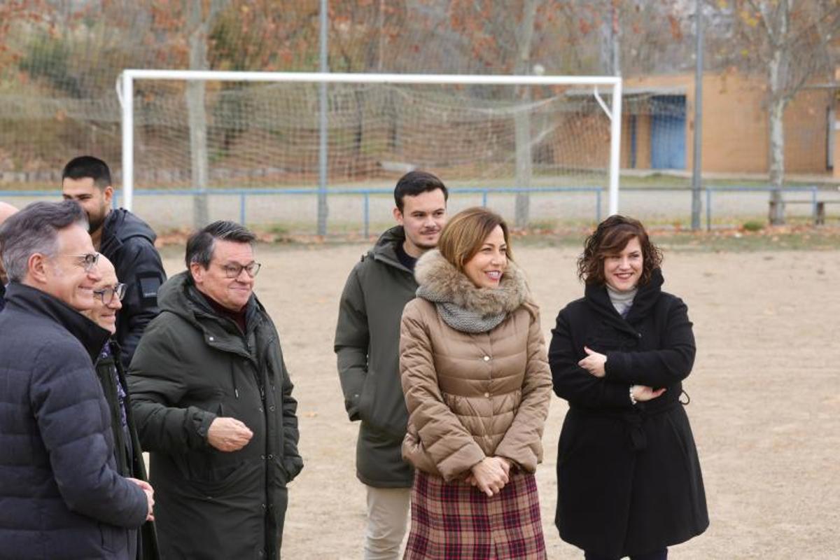 Presentación de los dos nuevos campos de fútbol artificial en Zaragoza el pasado mes de diciembre