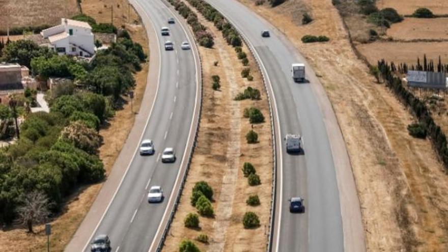 Blick auf die Autobahn zwischen Palma und Inca.