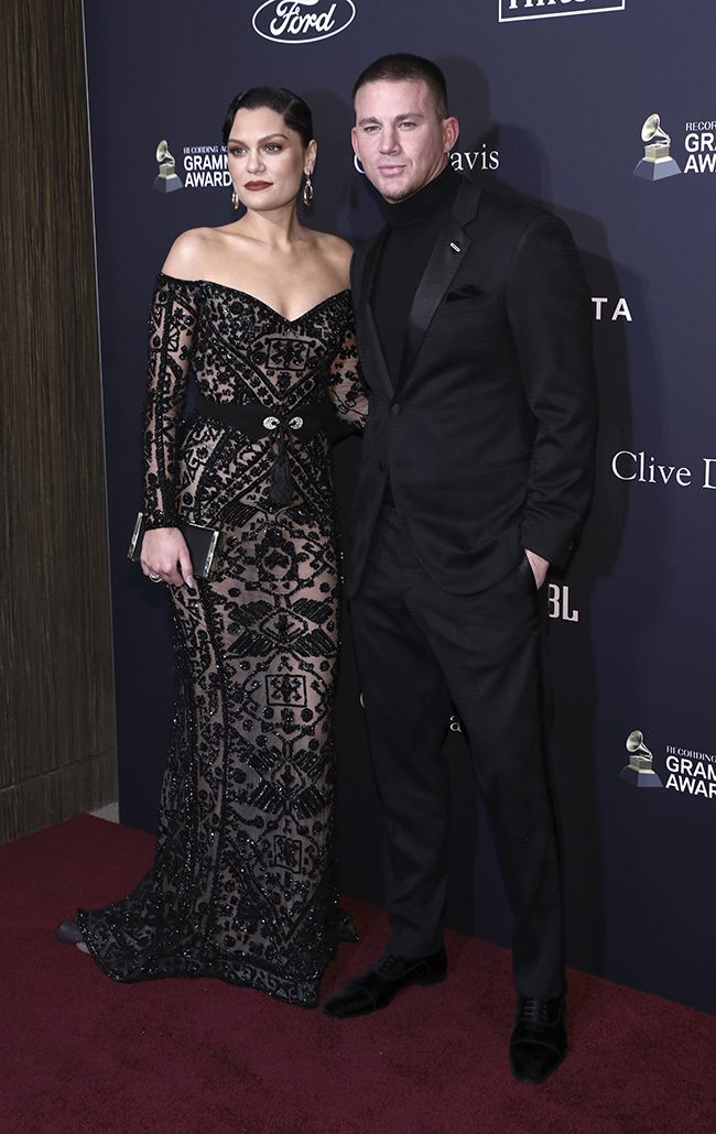 Channing Tatum y Jessie J posando juntos en una fiesta