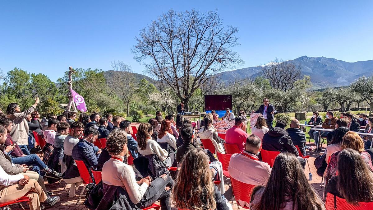 Imagen del congreso de Juventudes Socialistas en Hervás, este sábado.