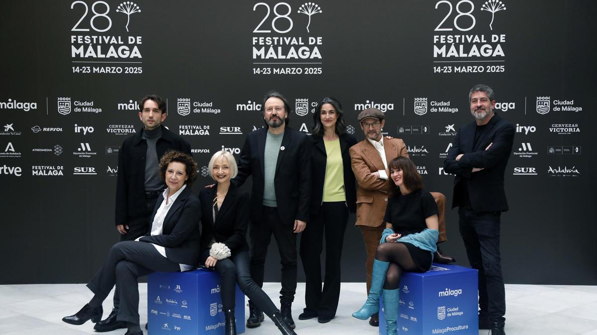 El equipo de 'Una quinta portuguesa' en Málaga.