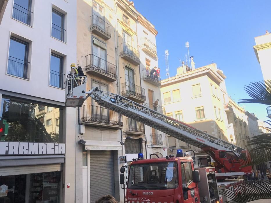 Incendi en un pis a Figueres.