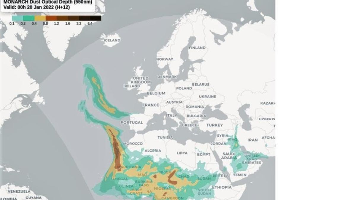 Ejemplo de pronóstico de la web OMM