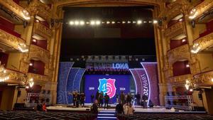 Imagen del interior del Liceu antes de la gala del FC Barcelona.