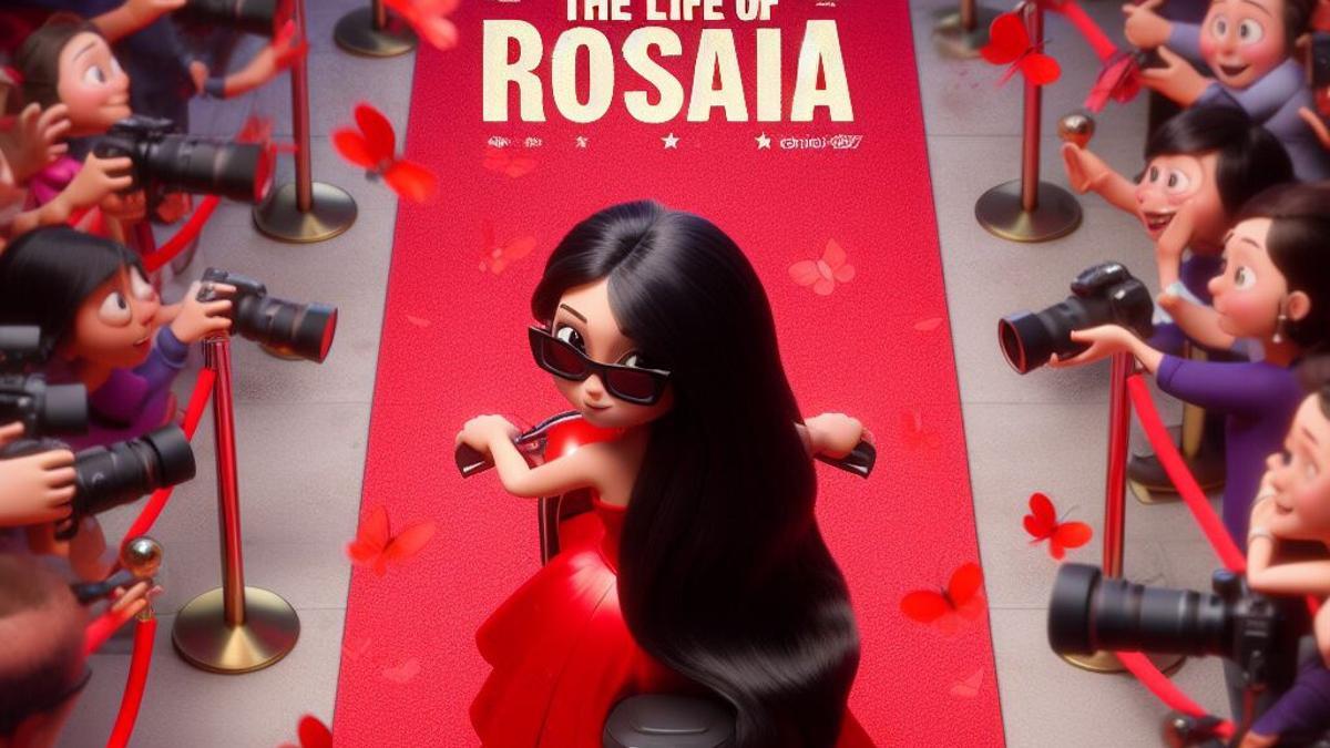 Rosalía como si fuera un cartel de Disney