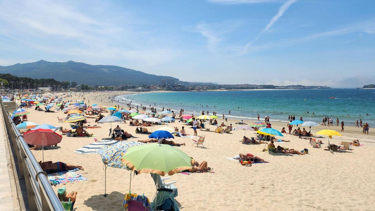 La playa de Samil, en Vigo, este pasado fin de semana.