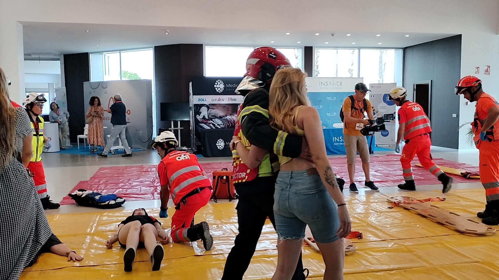 Simulacro de incendio en el Barceló Sevilla Convention Center
