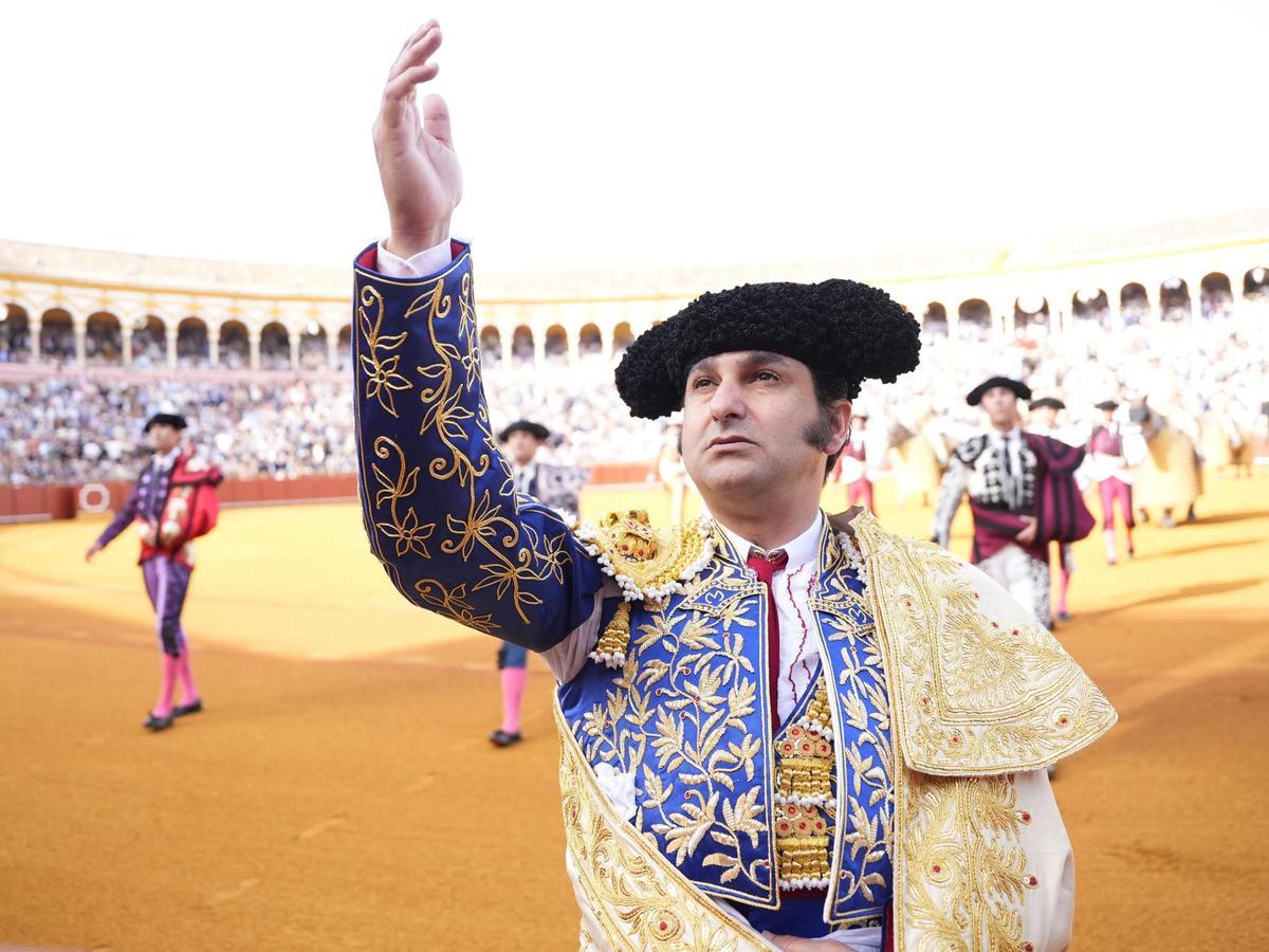 Morante de la Puebla, en la décima corrida de la Feria de Sevilla