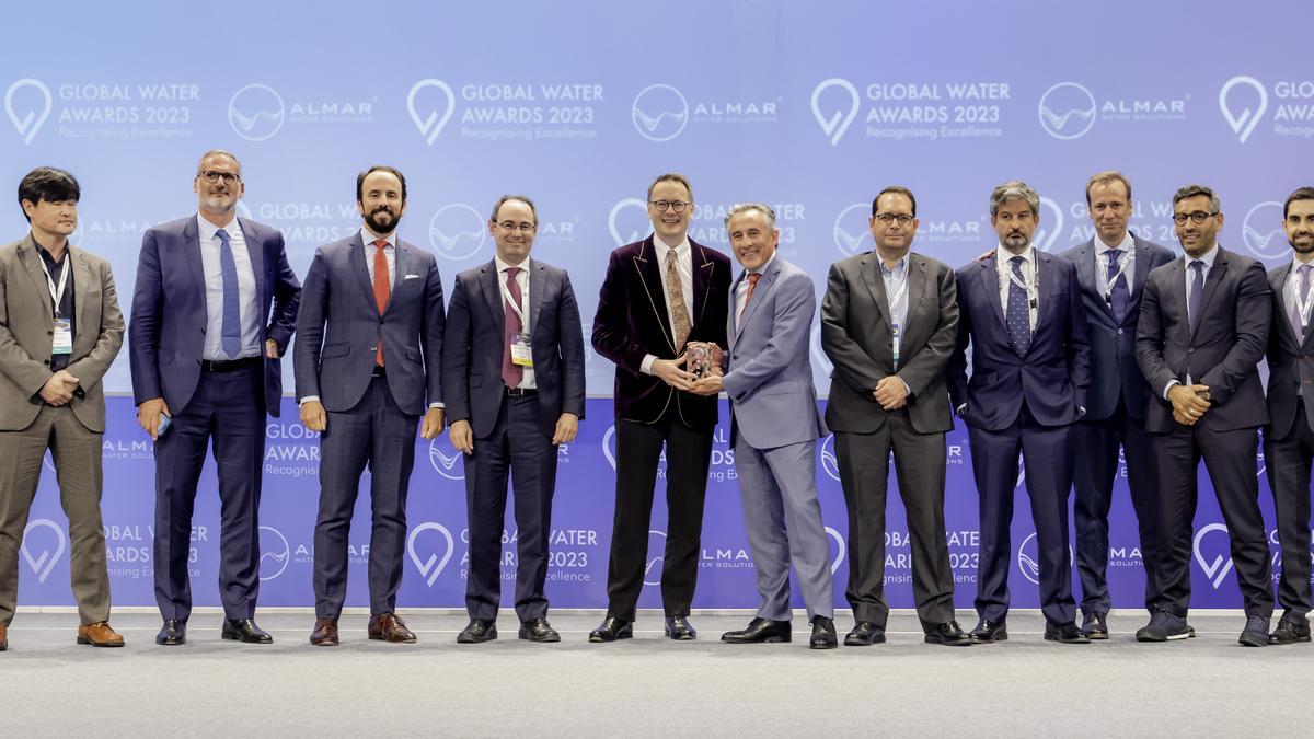 La delegación de Aqualia que está participando en el Global Water Summit 2023.