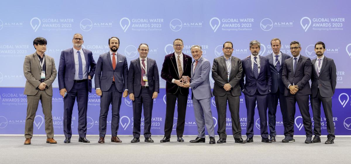 La delegación de Aqualia que está participando en el Global Water Summit 2023.