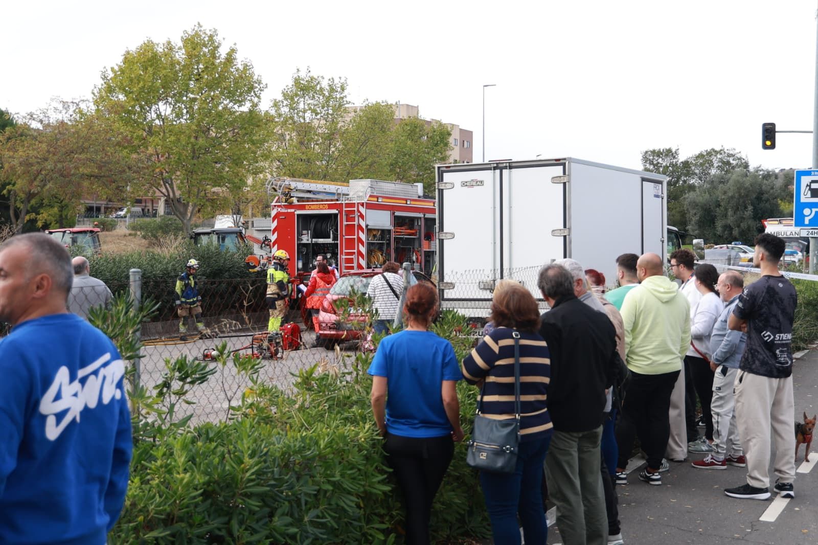 Accidente en la Ronda Norte de Cáceres