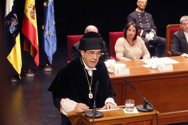 Delia Padrón Acto apertura del curso en la ULL , universidad , rector manuel ledesma reyes , presidente fernando clavijo , rector de las palmas , josé regidor garcía