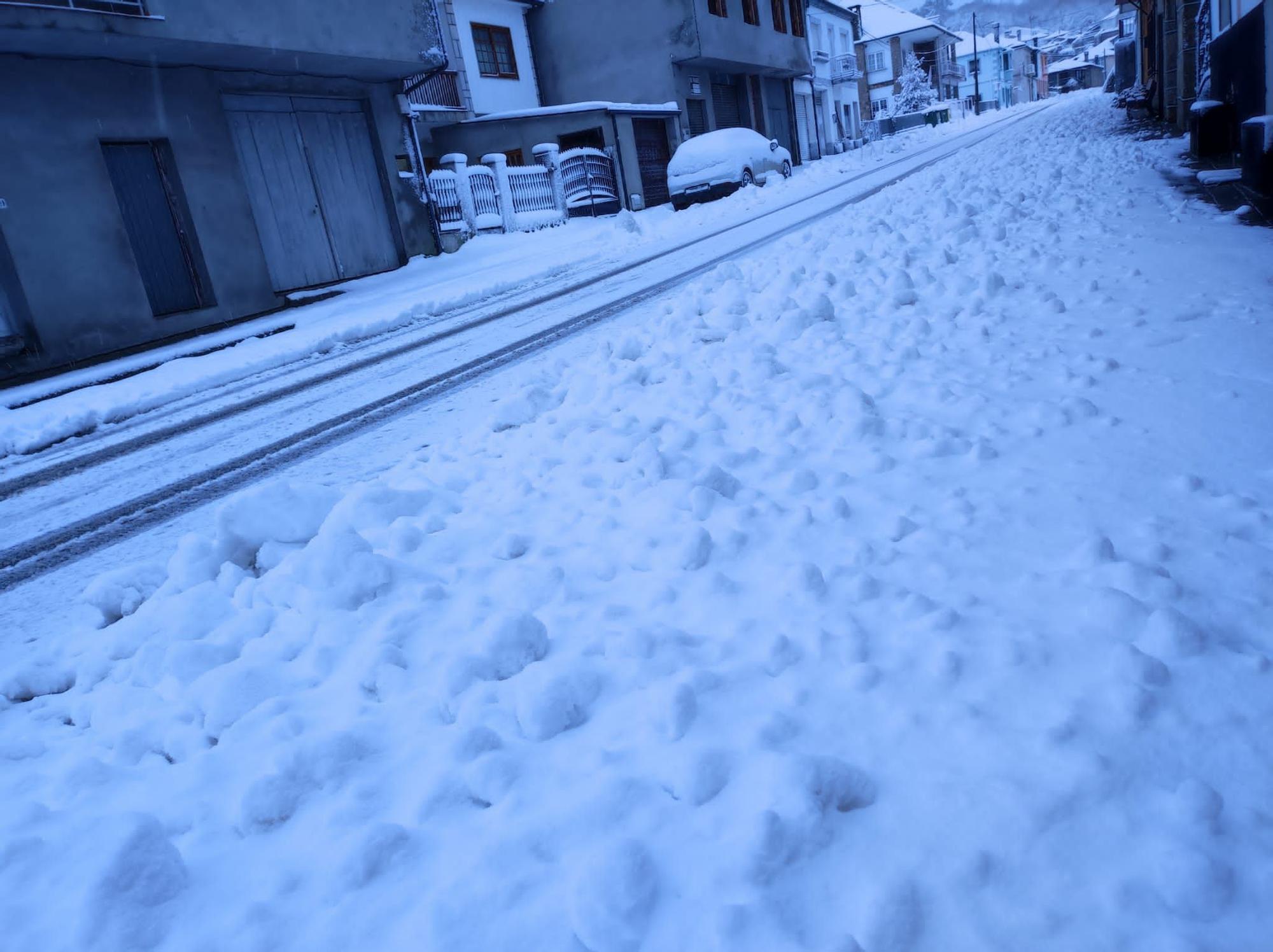 Gran nevada en el concello ourensano de San Xoán de Río