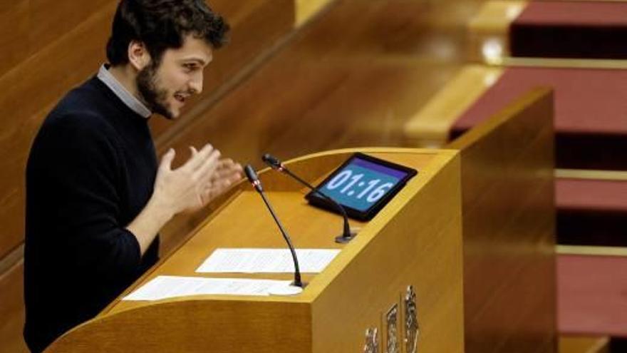 Antonio Estañ en una intervención ayer mismo en las Cortes Valencianas.