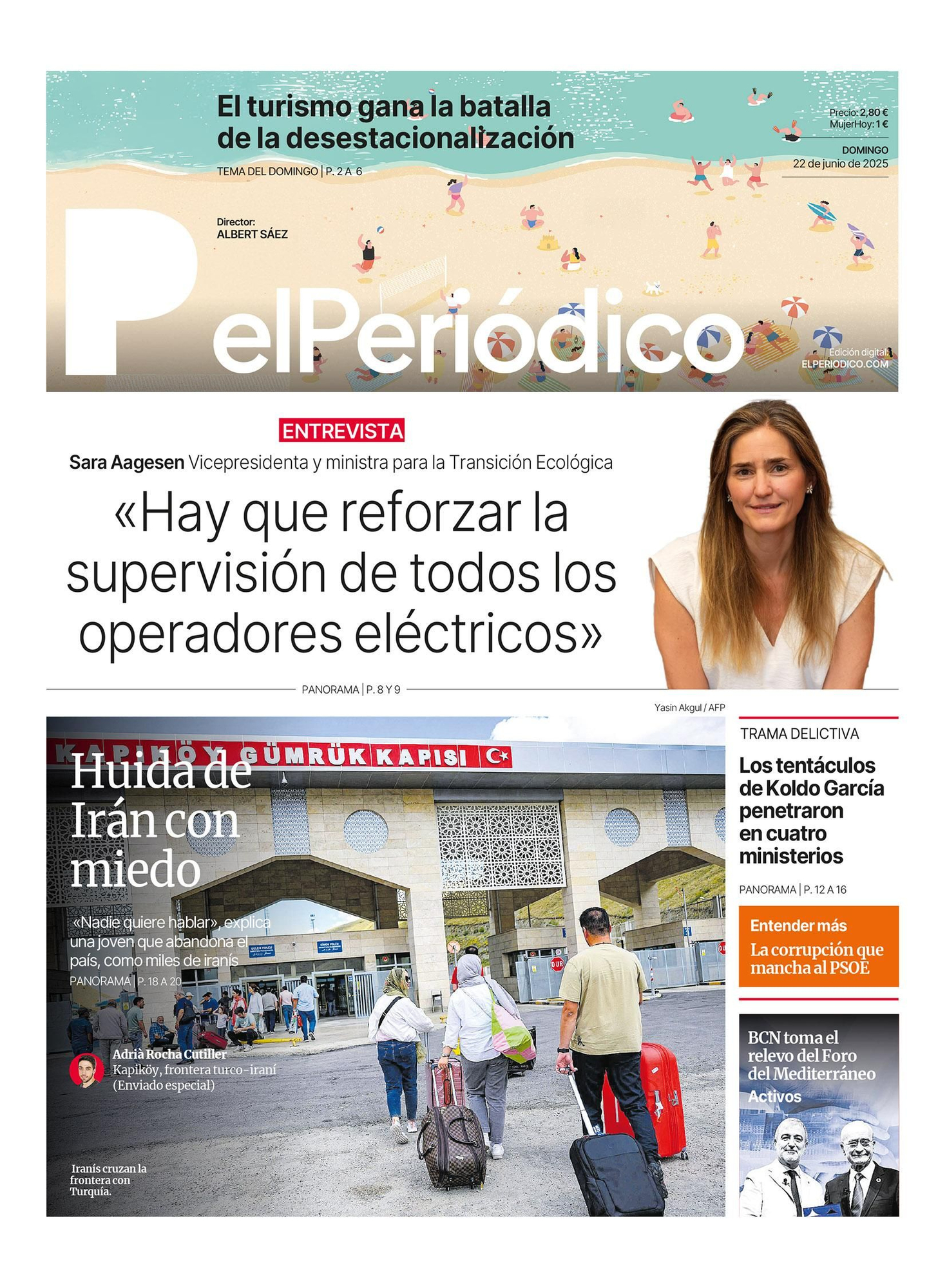 La portada de EL PERIÓDICO del 22 de junio de 2025