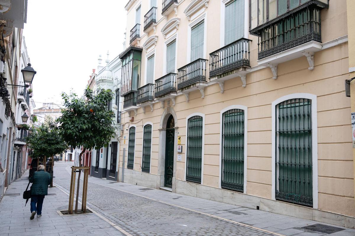 Fachada del edificio del Museo de Bellas Artes de Badajoz que comenzará a rehabilitarse a principios del mes de abril.