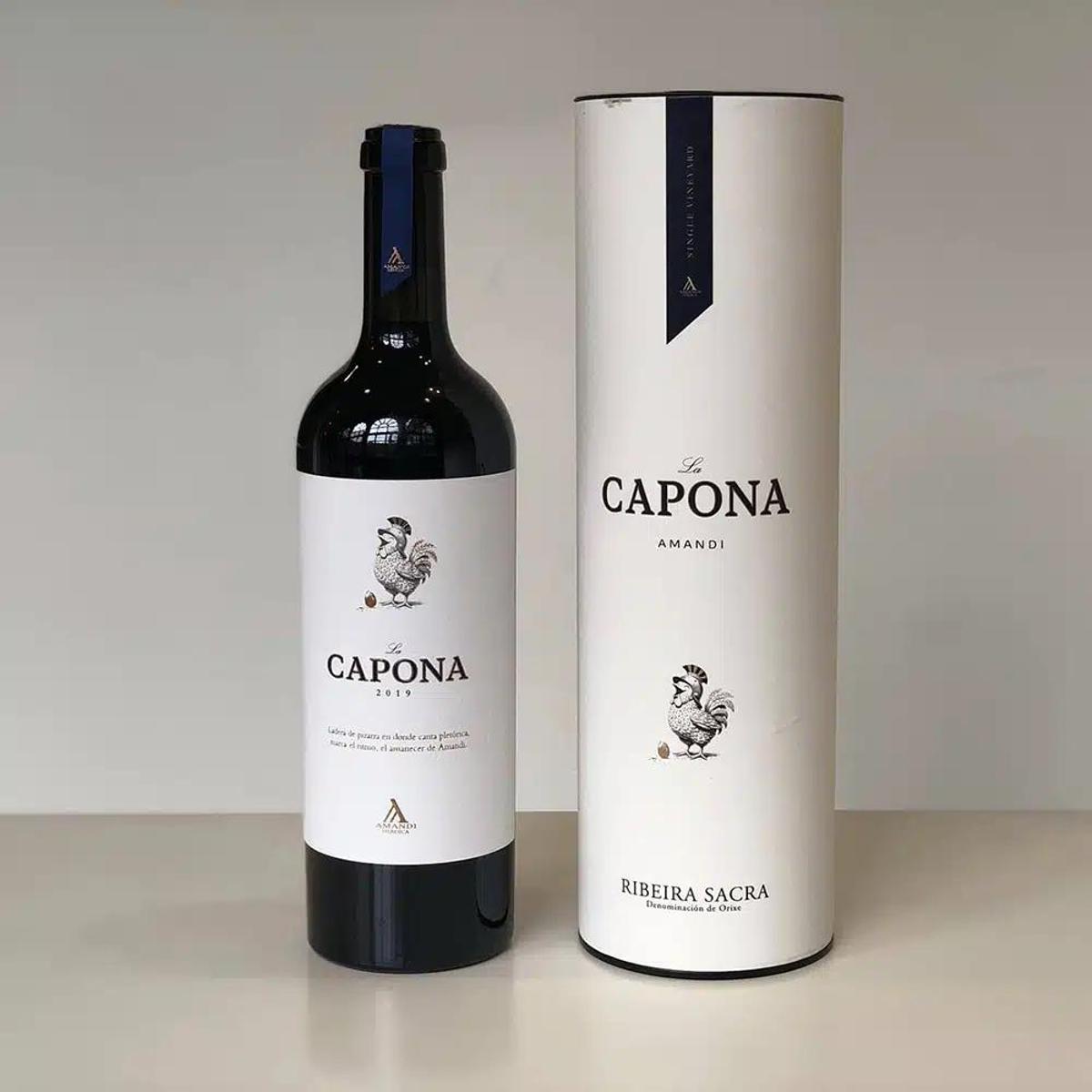 Una botella de vino La Capona, escogido como uno de los tres mejores tintos de España