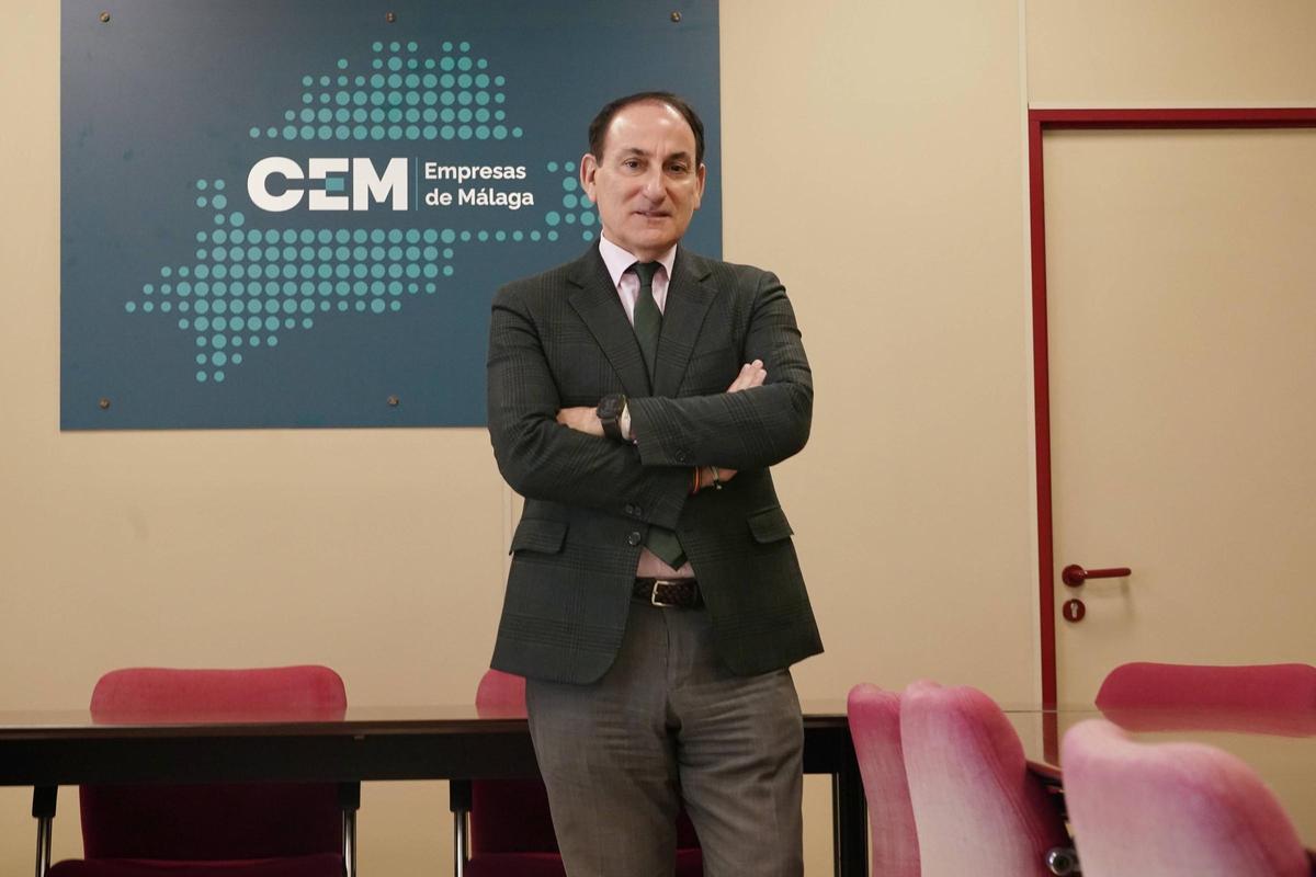 Javier González de Lara, presidente de la Confederación de Empresarios de Andalucía (CEA) y de la Confederación de Empresarios de Málaga (CEM),