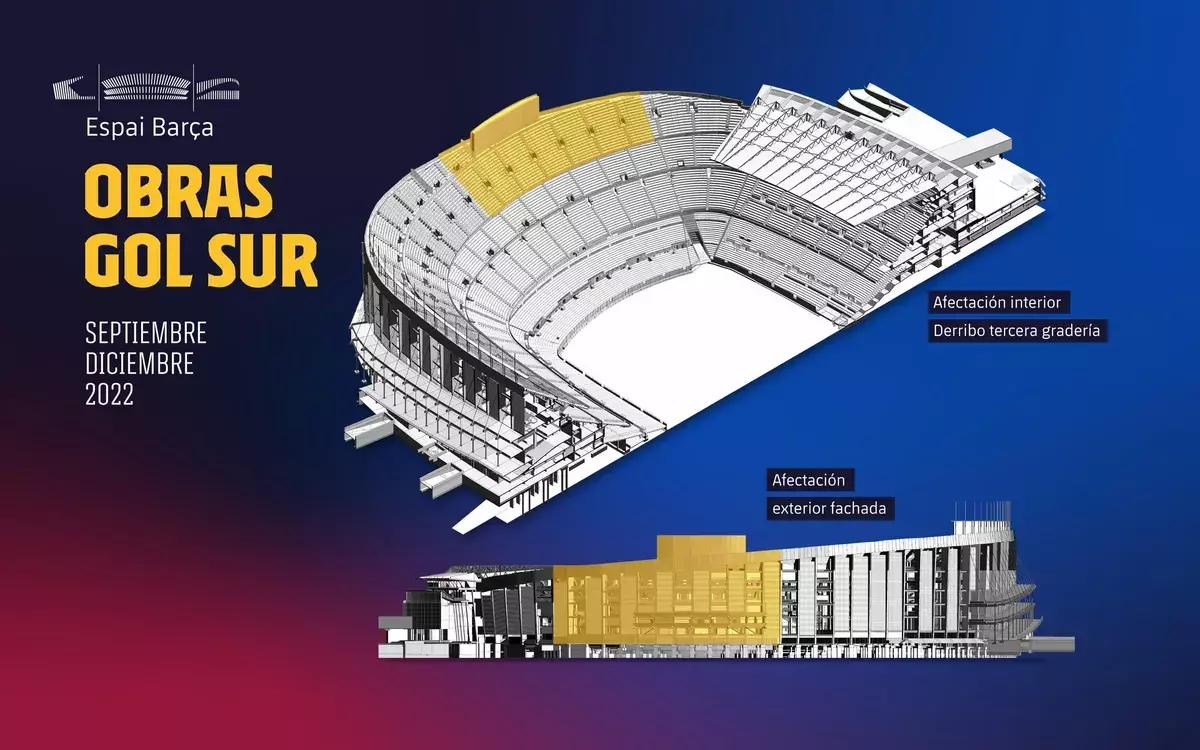 El Barça avança les obres del Camp Nou amb la demolició de la tercera graderia