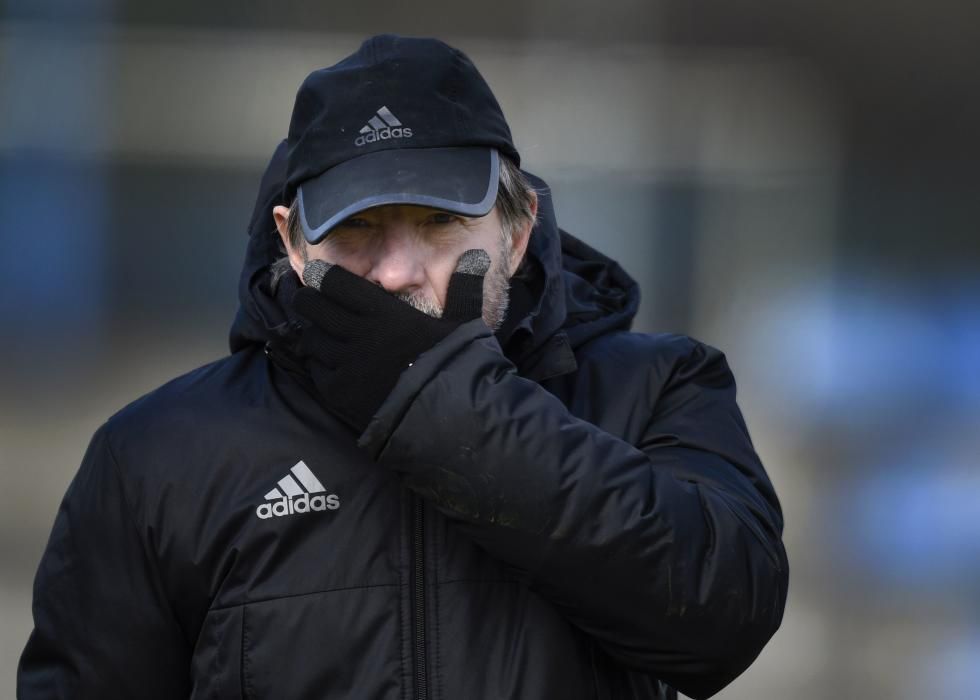 Entrenamiento del Real Oviedo en El Requexón