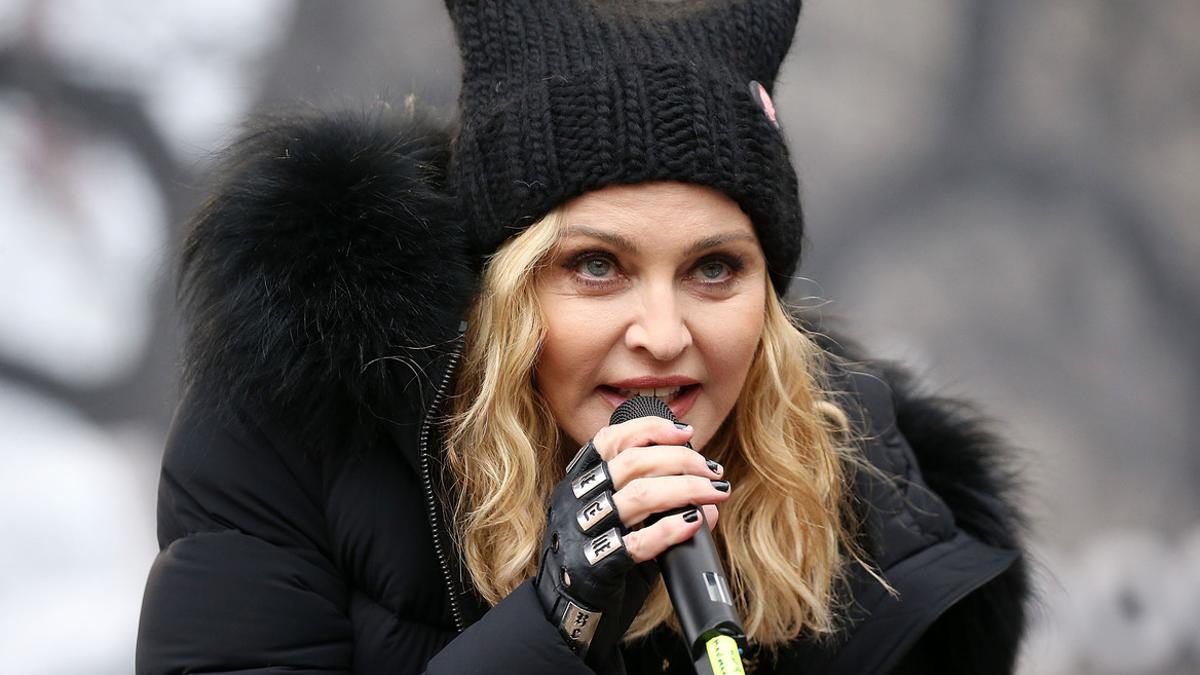 Madonna, el día de la marcha de las mujeres en Washington.