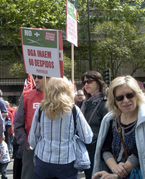 Manifestación contra los recortes en Zaragoza