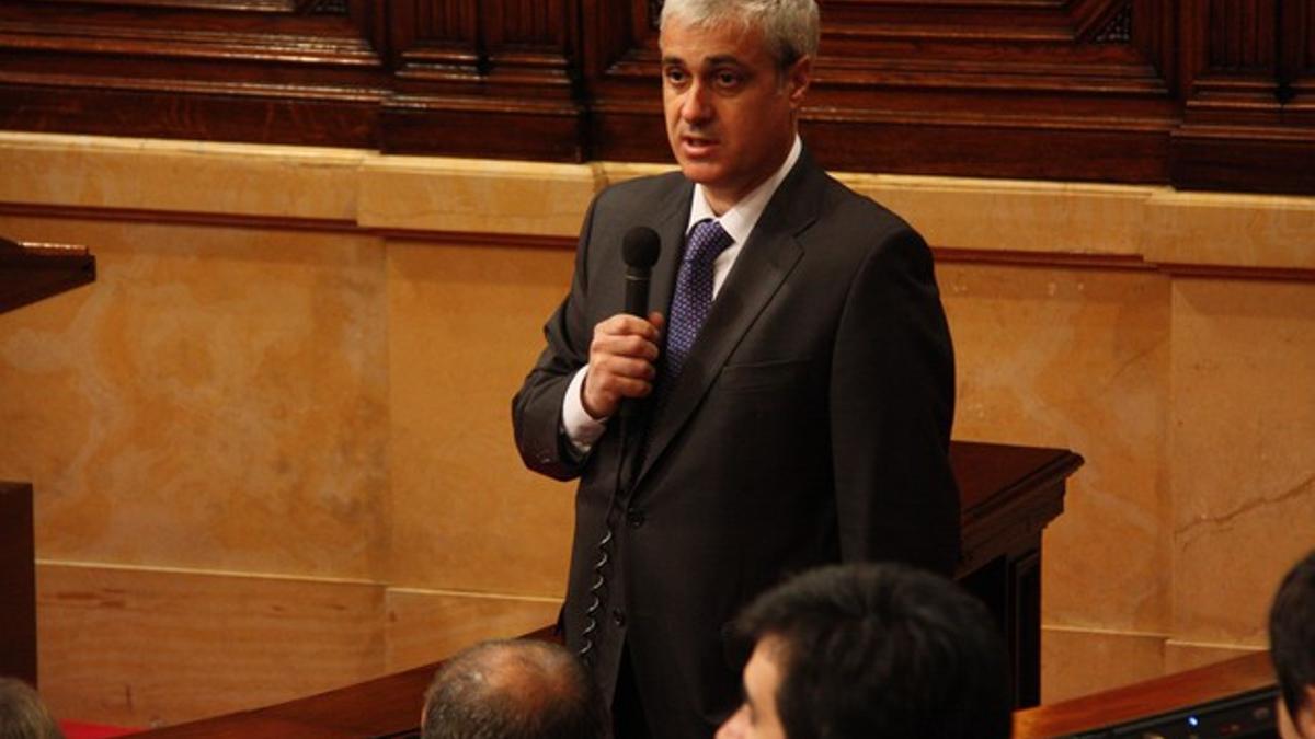 El 'conseller' Germà Gordó, en el Parlament.