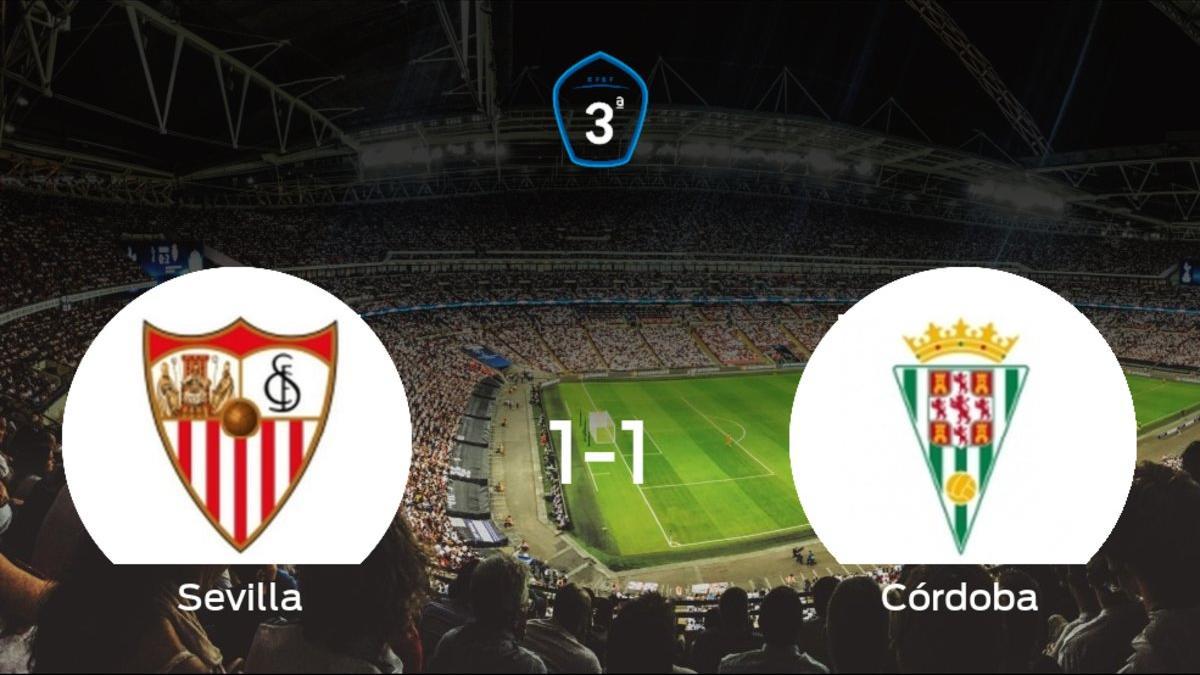 El Sevilla C y el Córdoba B consiguen un punto después de empatar a uno