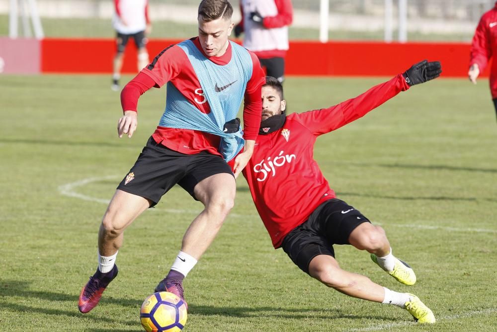 Entrenamiento del Sporting en el segundo día del año