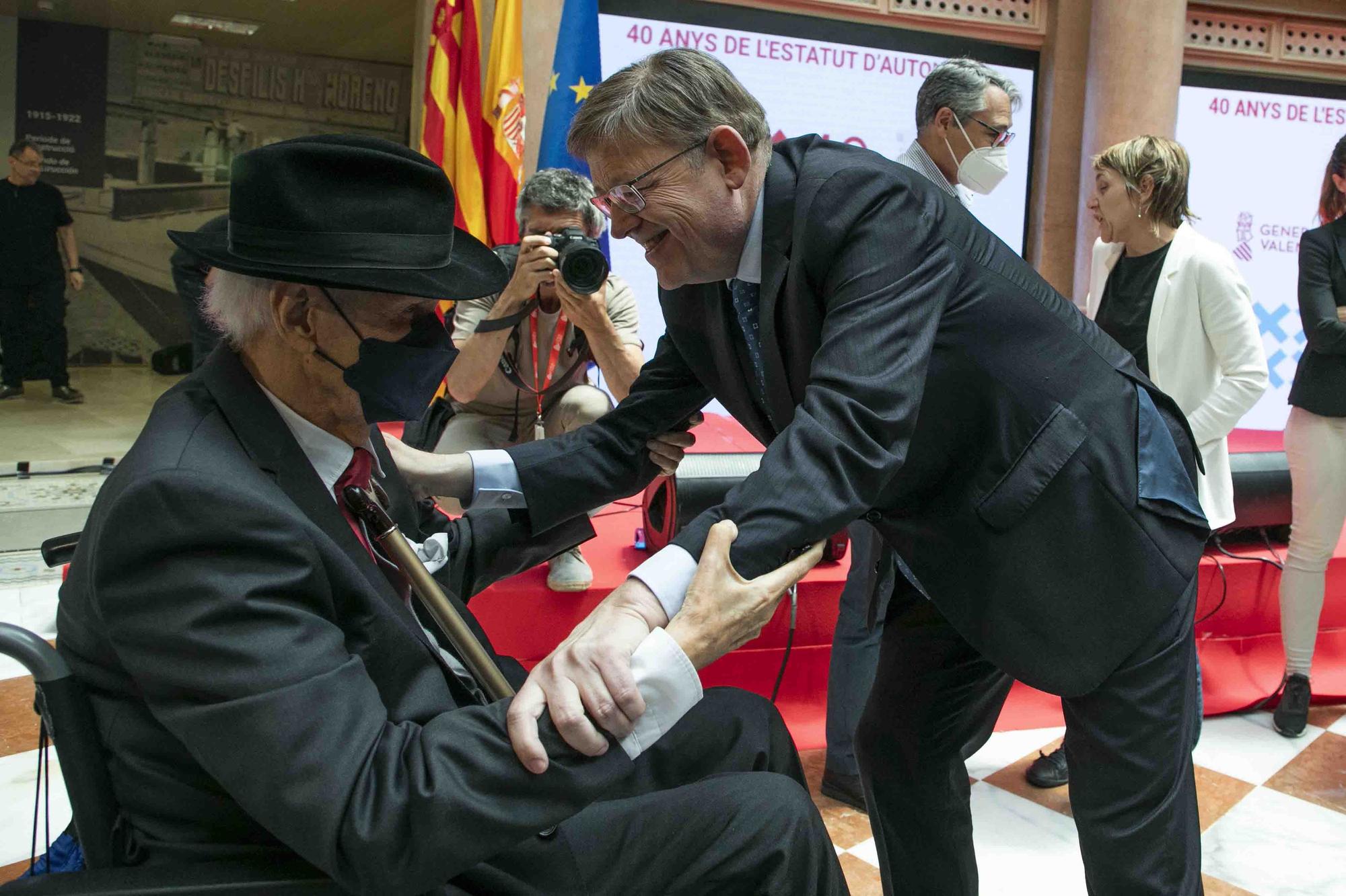 Acto de conmemoración del 40 aniversario del Estatut d'Autonomia de la Comunitat Valenciana