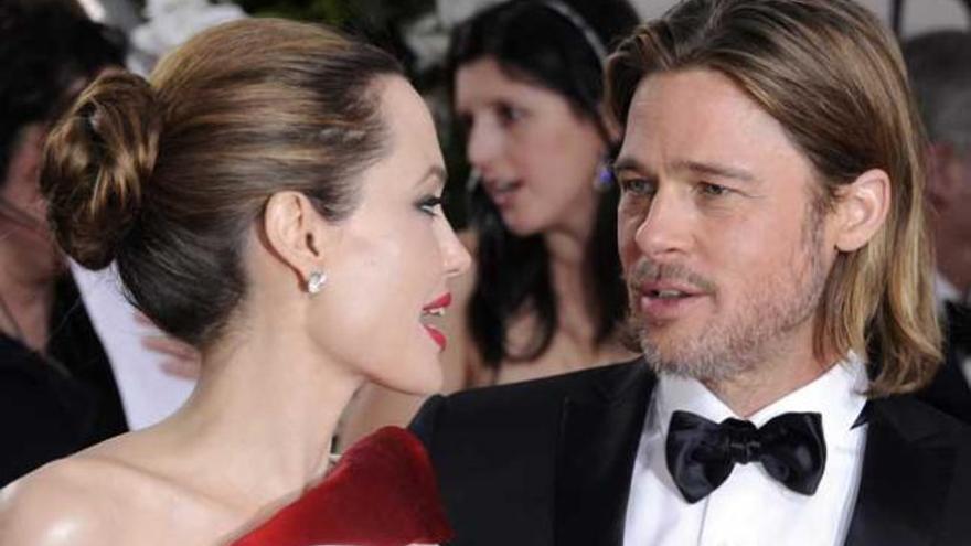 Brad Pitt y Angelina Jolie, en los Globos de Oro.