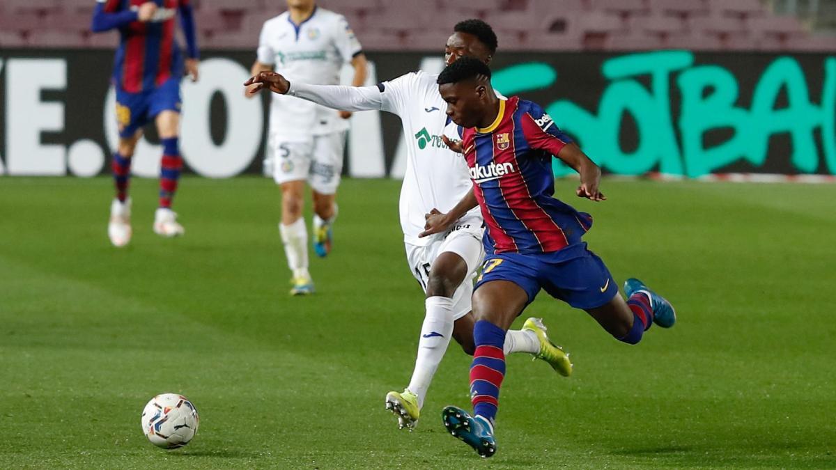 Ilaix Moriba tuvo una nueva oportunidad ante el Getafe