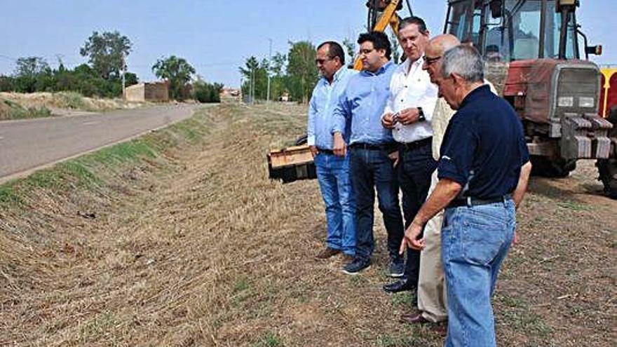 Sánchez, Ruiz, Faúndez y los alcaldes González y Barrero.