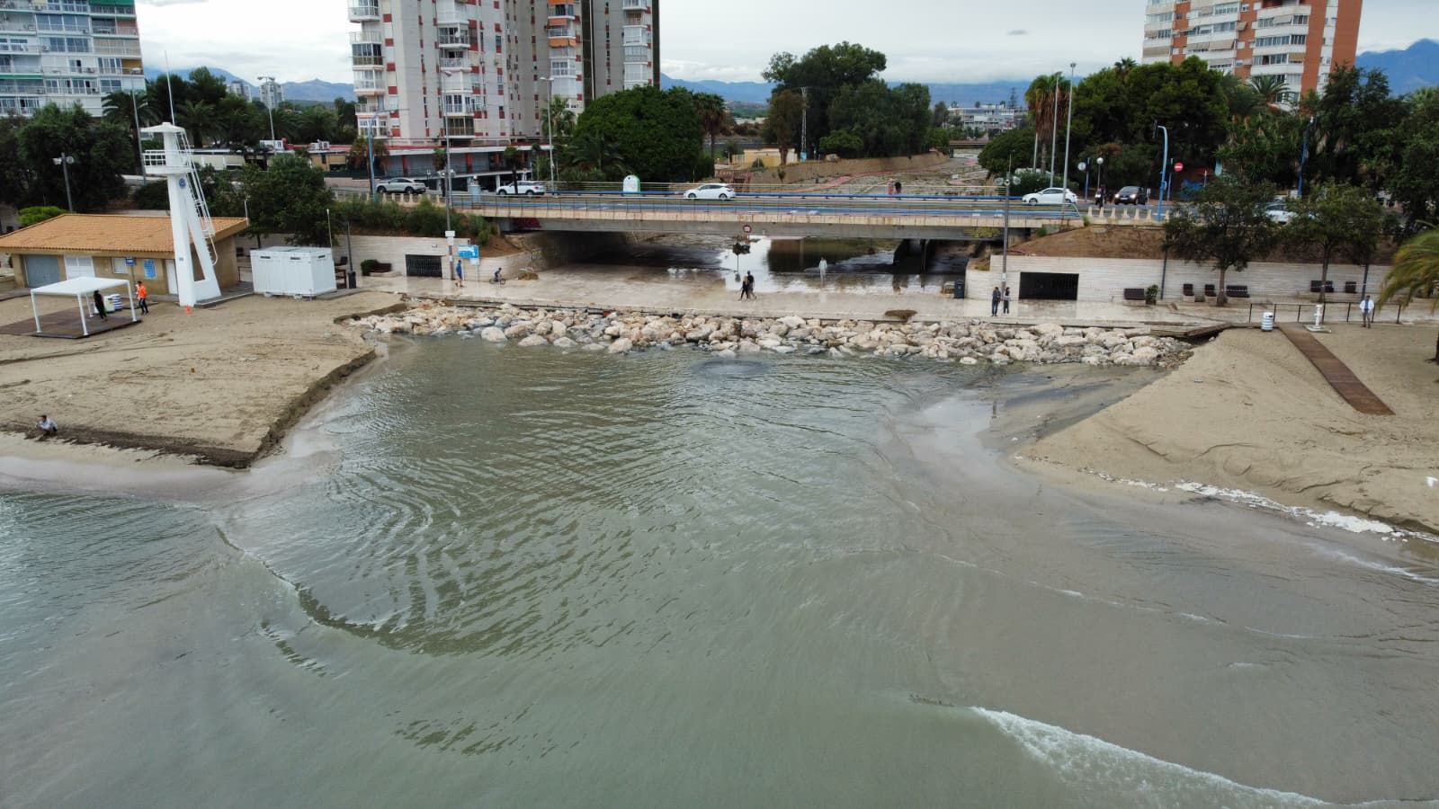 Así ha quedado la Albufereta tras las lluvias