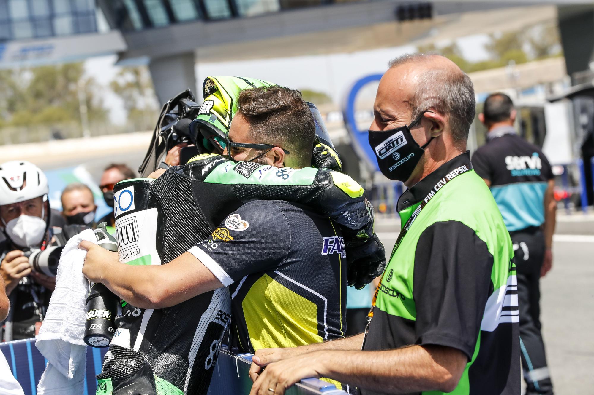 Fermín Aldeguer, campeón de Europa de Moto2 de la mano de Héctor Faubel