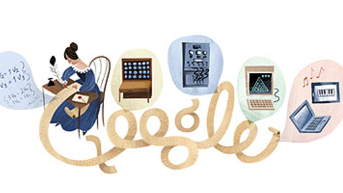 El 'doodle' de Google está dedicado a Ada Lovelace.