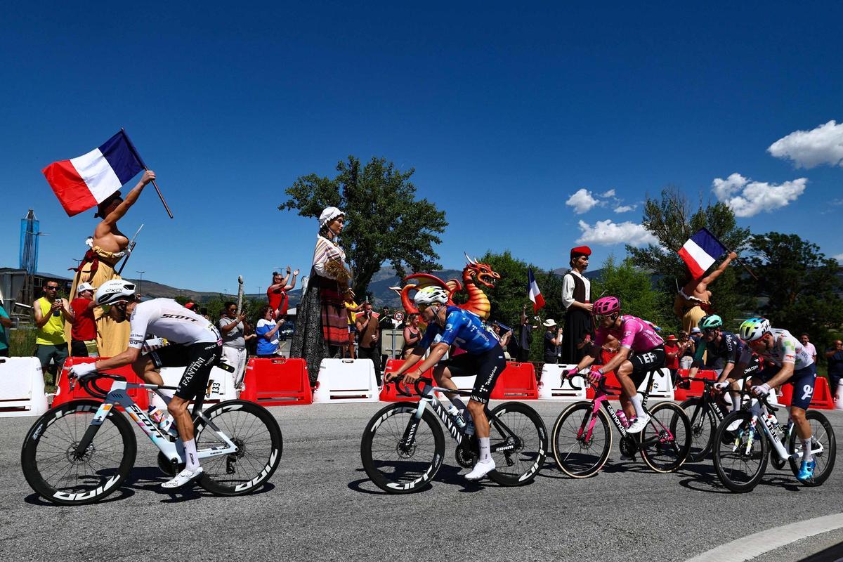 Pogacar gana su primera etapa de esta edición del Tour de Francia con un magnífico sprint en Les Angles Pogacar gana su primera etapa de esta edición del Tour de Francia con un magnífico sprint en Les Angles