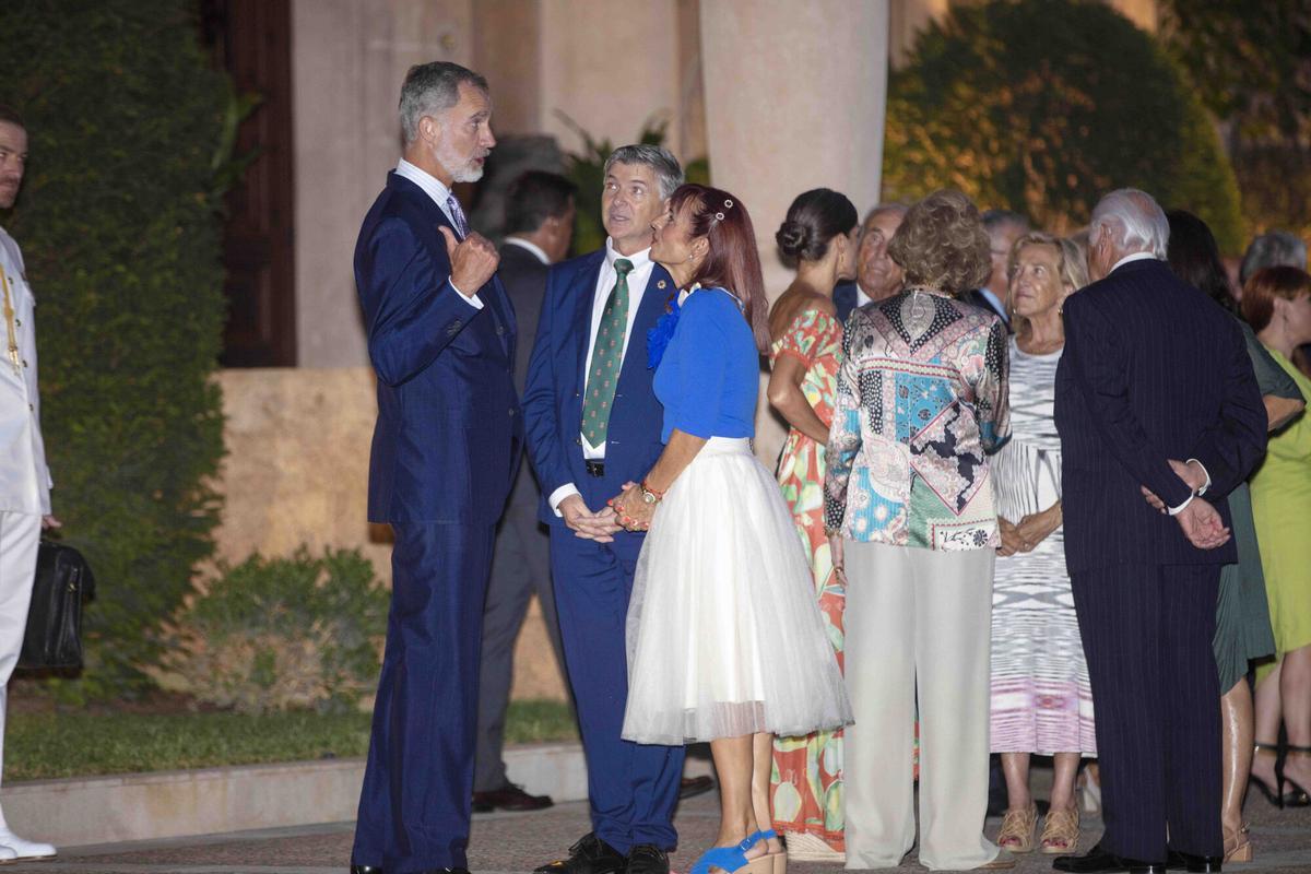 Felipe VI, Letizia y doña Sofía en la recepción a la sociedad mallorquina en 2022 Felipe VI, Letizia y doña Sofía en la recepción a la sociedad mallorquina en 2022