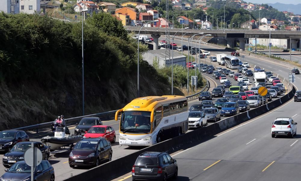 Colapso en las salidas de Vigo